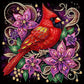 red bird part drill diamond art