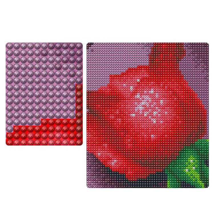 rose with water drops 5d diamond art details