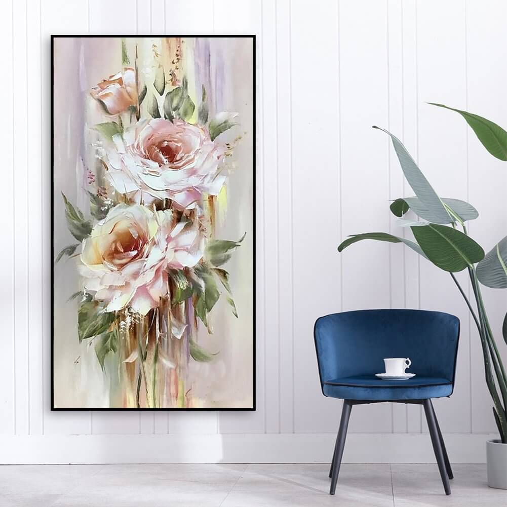 Flower Diamond Painting - Full Round / Square - Rose 40x70cm