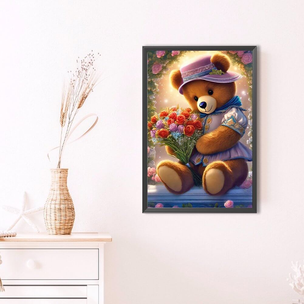 Flower Bear 5D DIY Diamond Painting Kit