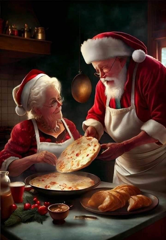 Christmas Diamond Painting - Full Round / Square - Santa Claus Couple