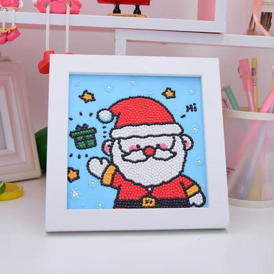 Santa Claus Diamond Painting Kit For Kids With/ Without Frame