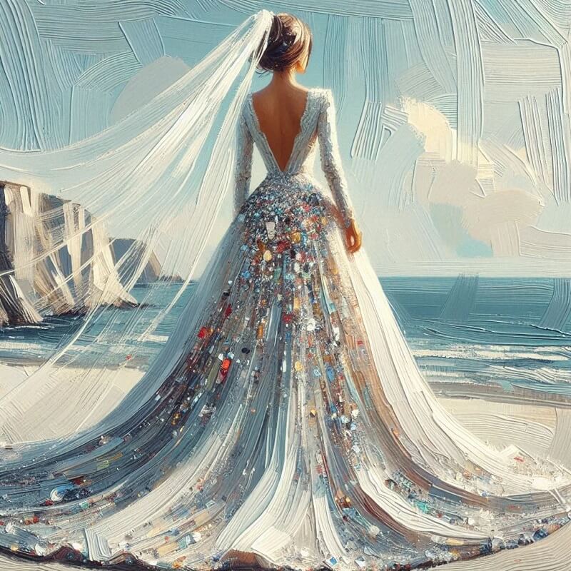 Seaside Bride Diamond Art