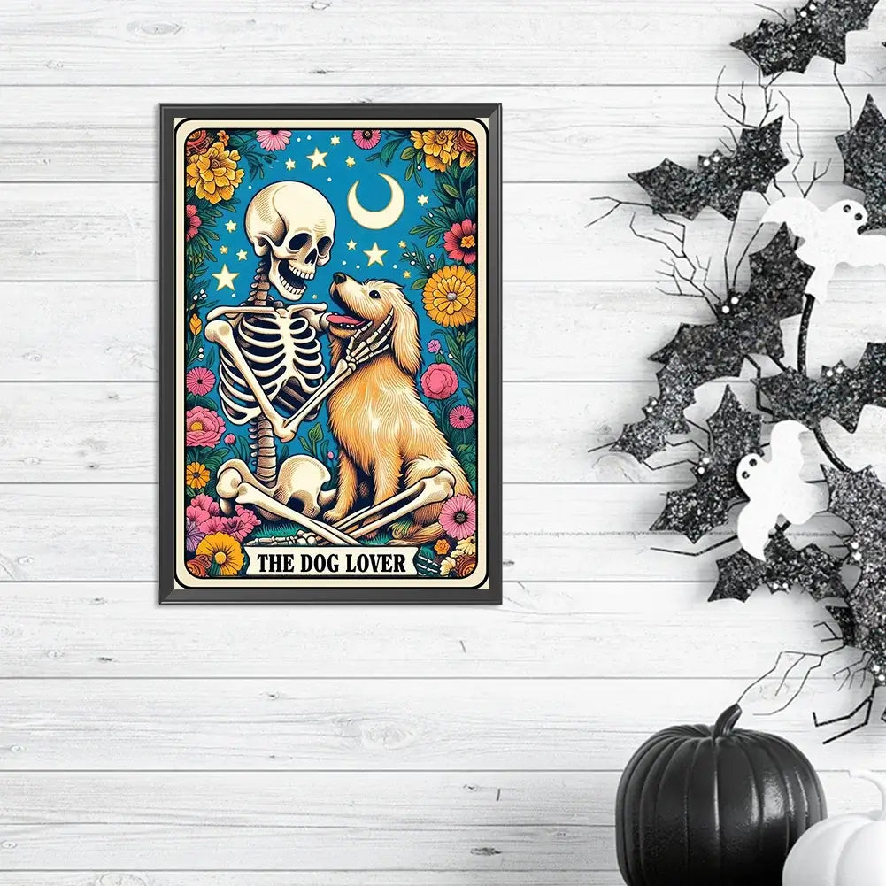 Halloween Skull and Dog Diamond Art Kit