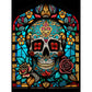 skull stained glass diamond art