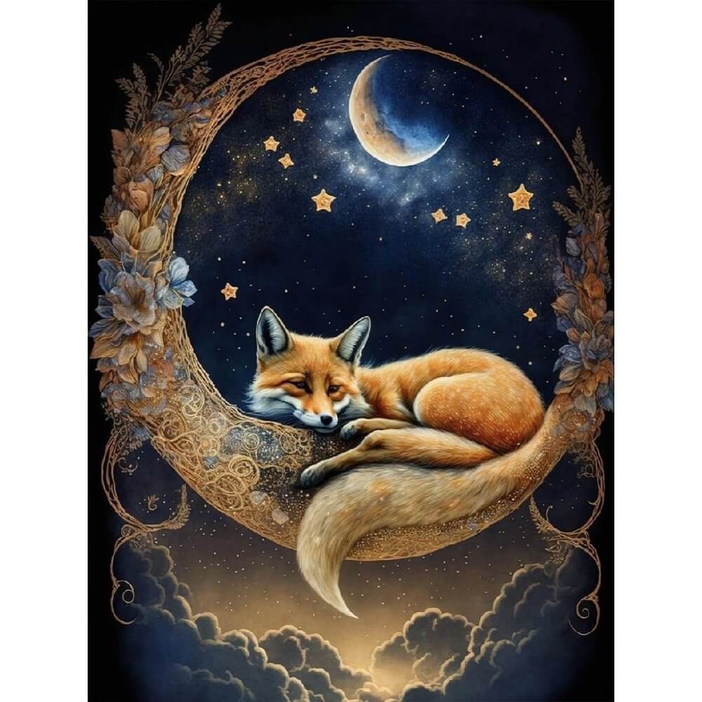 Diamond Painting - Full Round / Square - Sleeping Fox A