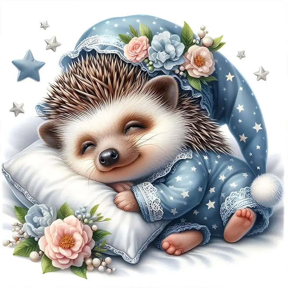 Sleeping Hedgehog Diamond Painting