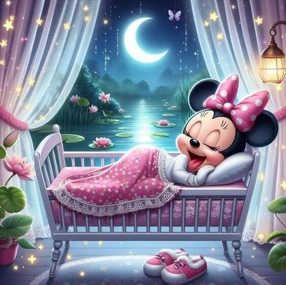 Sleeping Minnie Mouse Diamond Art  