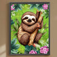 sloth full round square diamond painting kit