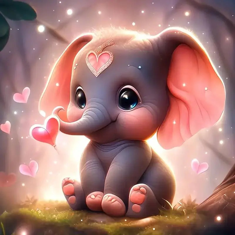 5D DIY Small Elephant Diamond Painting