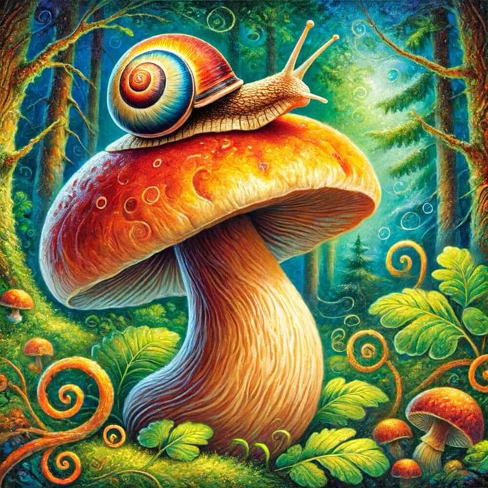 Mushroom & Snail 5D DIY Diamond Painting 