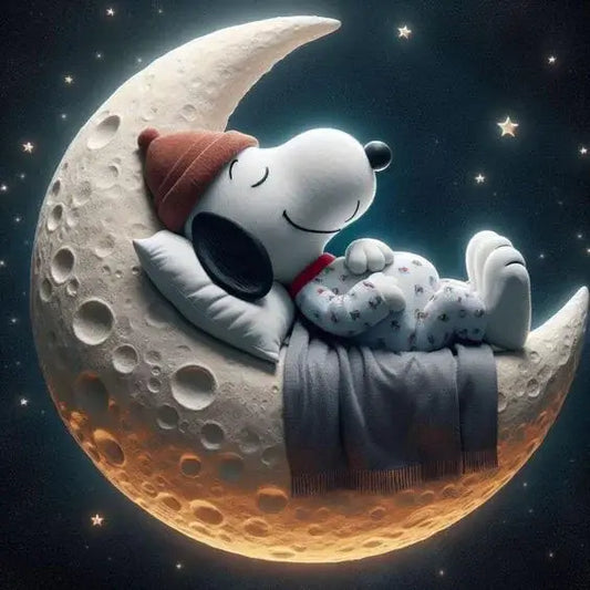 Snoopy On Moon diamond painting