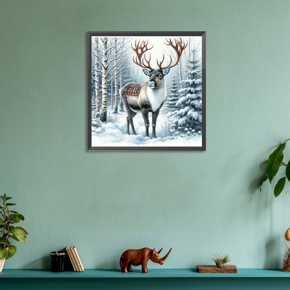 Snow Moose 5D DIY Diamond Painting Kit