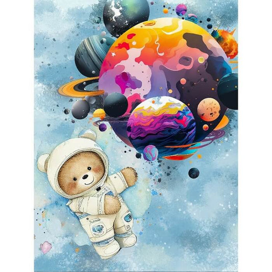 space bear diamond painting
