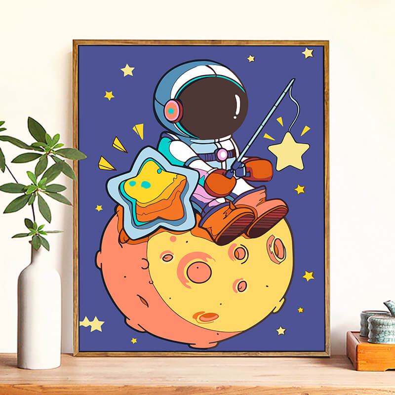 5D DIY Diamond Painting Space Man On The Moon