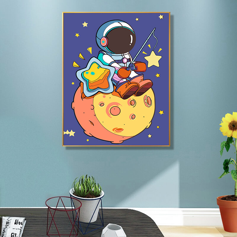 5D DIY Diamond Painting - Full Round / Square - Space Man On The Moon
