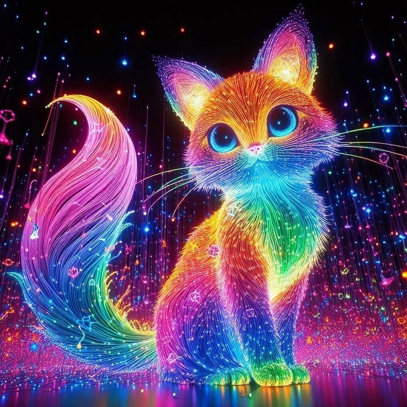 sparkle cat diamond painting kit