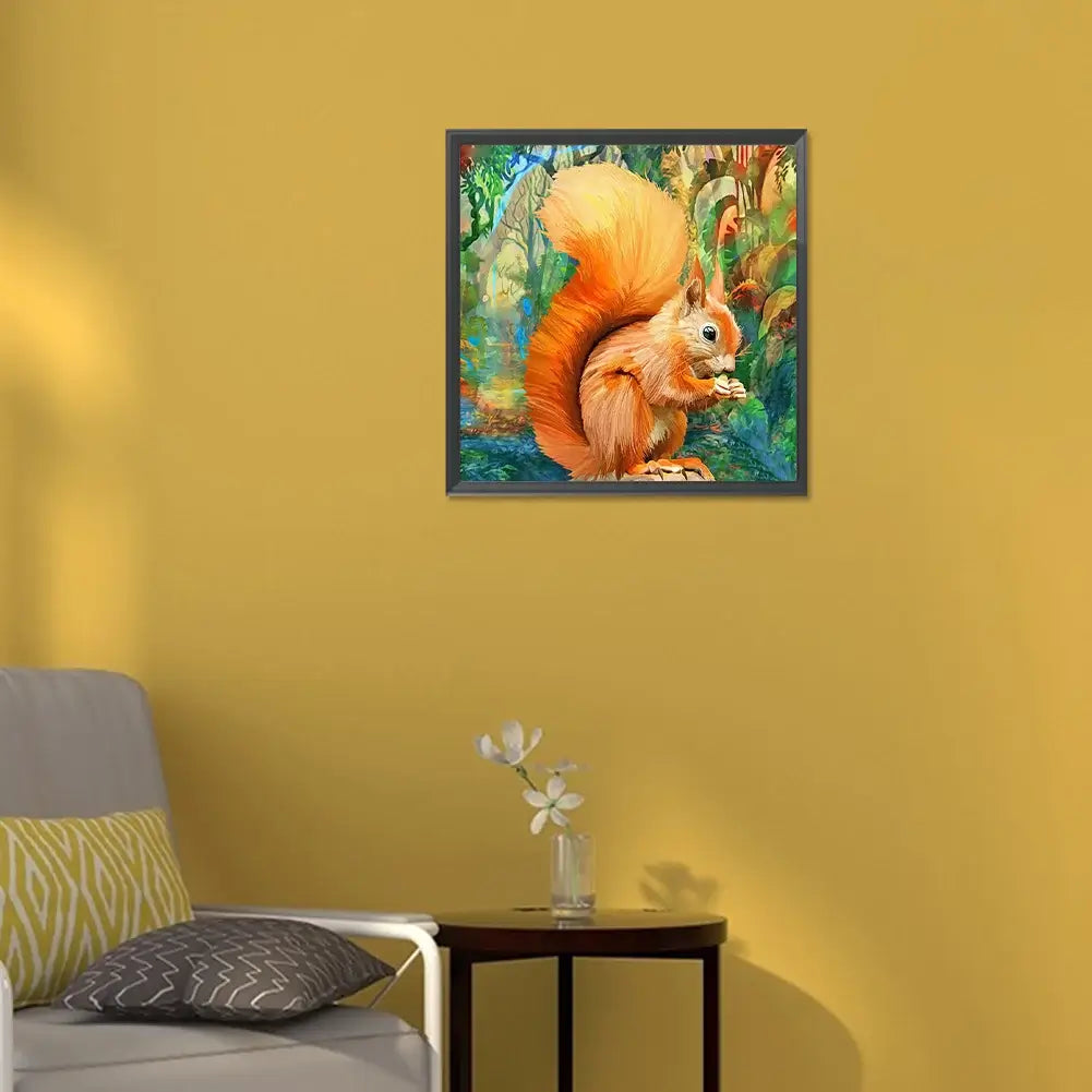 Squirrel Yellow Diamond Painting
