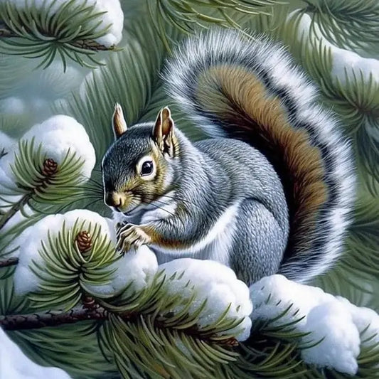 5D DIY Cute Squirrel Diamond Painting