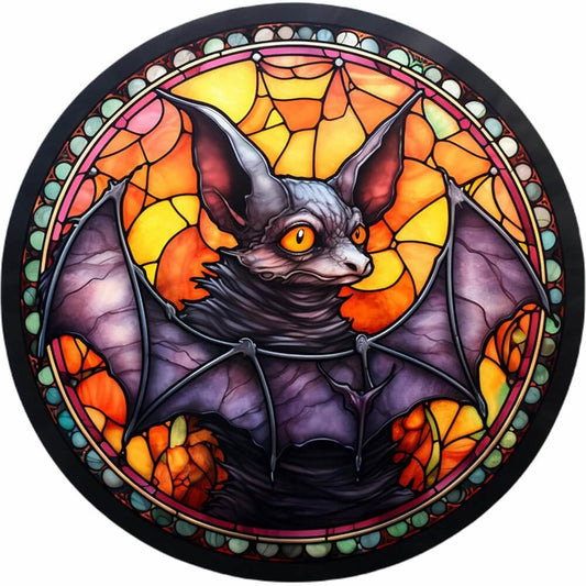 DIY Diamond Painting - Full Round / Square - Stained Glass Bat