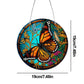 Stained Glass Butterfly DIY Diamond Painting Vintage Hanging Ornament Size