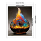 Stained Glass Flame 11ct Stamped Cross Stitch Size