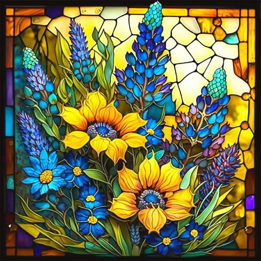 Stained Glass Diamond Painting - Full Round / Square - Flowers