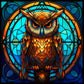 stained glass owl diamond embroidery