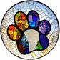 stained Glass paw diamond painting
