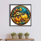 stained glass pumpkin diamond painting