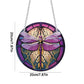 Purple Dragonfly DIY Diamond Painting Vintage Hanging Ornament Size