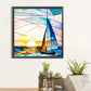 stained glass sailboat diamond painting