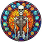 Halloween diamond painting - Full Round / Square - Stained Glass Skull