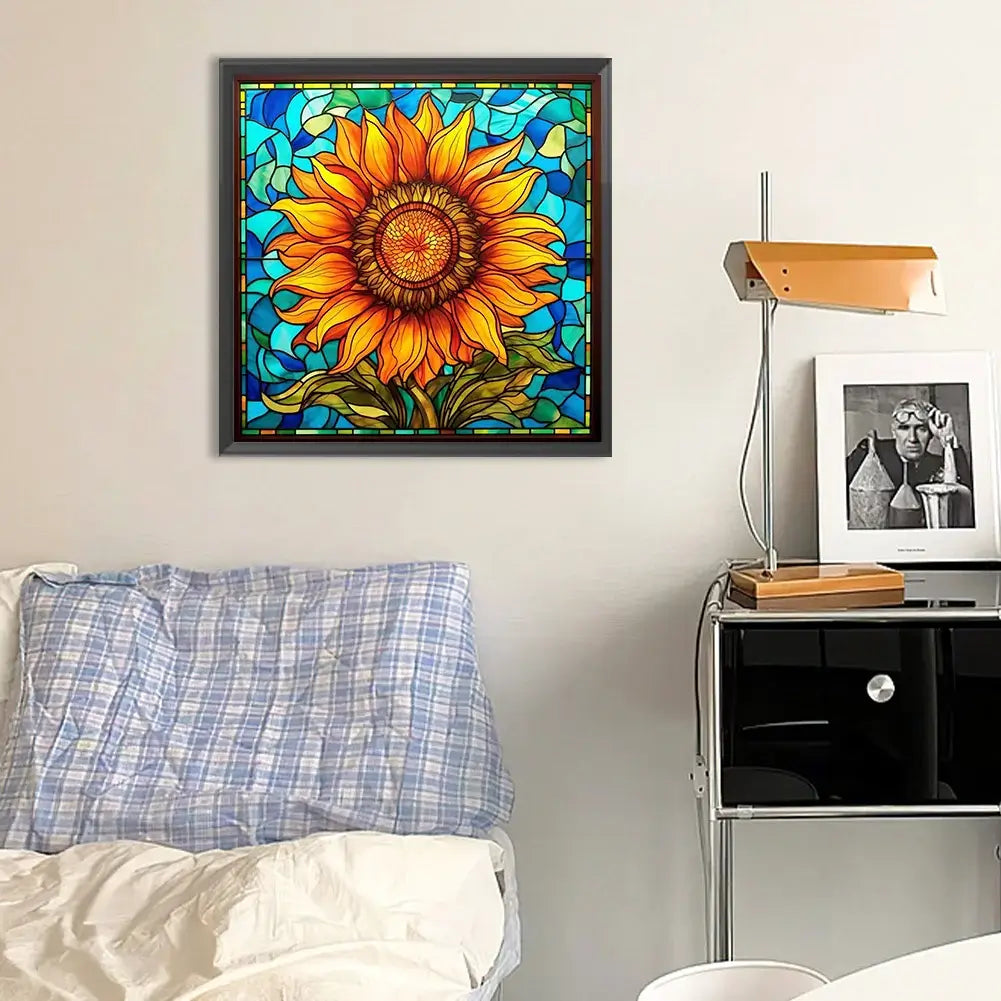 Sunflower Stained Glass 5D DIY Diamond Painting