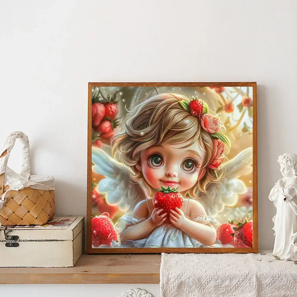 Strawberry Angel Diamond Art