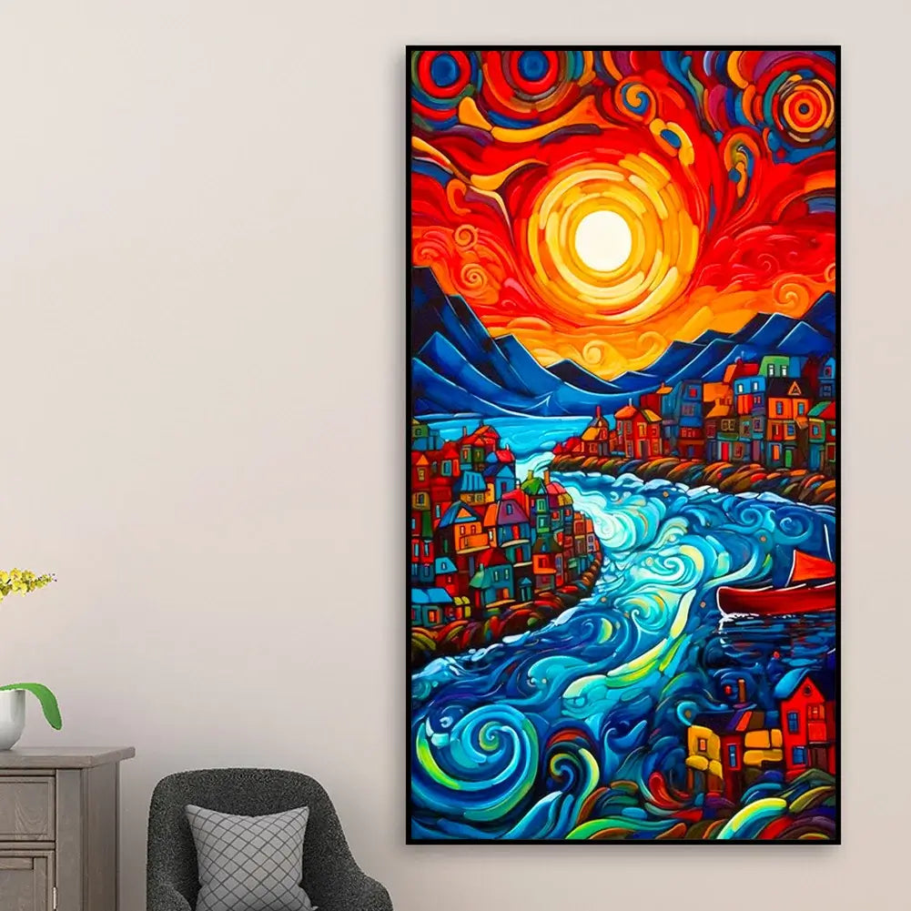 River Colorful Big Size Diamond Painting