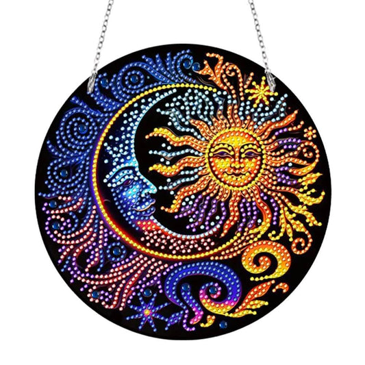Sun and Moon DIY Diamond Painting Vintage Hanging Ornament 