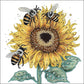Sunflower & Bee Crystal Rhinestone Diamond Painting C