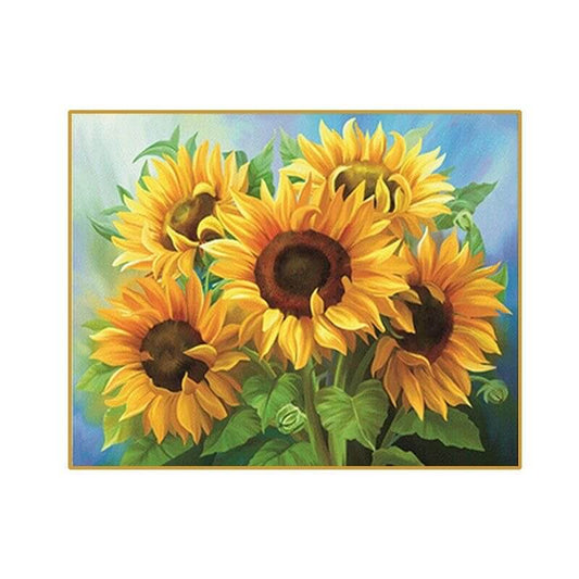 Flower Diamond Painting - Full Round / Square - Sunflower Bouquet