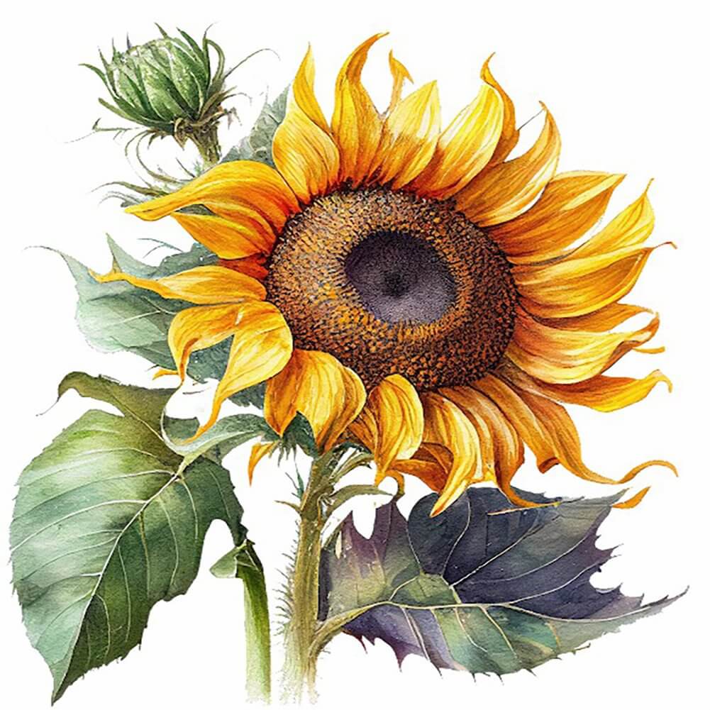 5D DIY Diamond Painting - Full Round / Square - One Sunflower