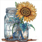 Sunflower Vase Crystal Rhinestone Diamond Painting (30*30cm) D