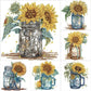 Sunflower Vase Crystal Rhinestone Diamond Painting (30*30cm)