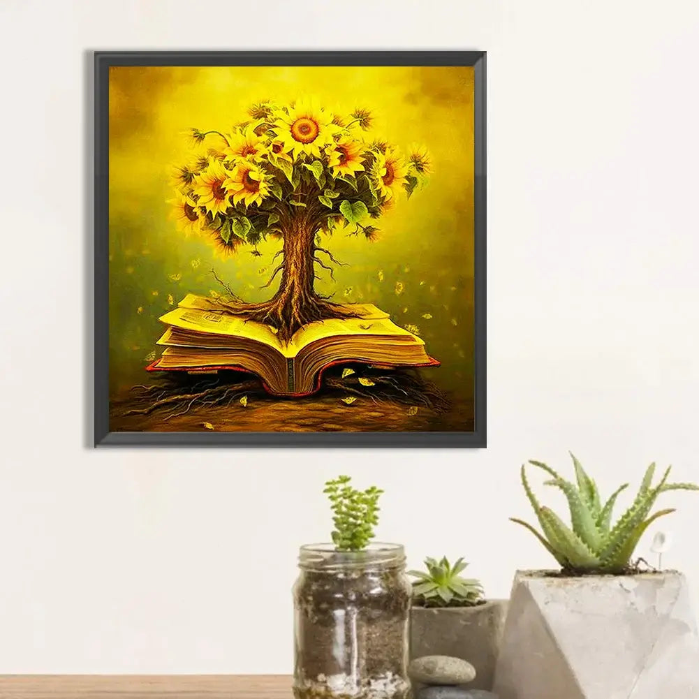 Sunflower Tree Book Diamond Painting