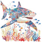 5D DIY Tattooed Shark Fish Full Round / Square Diamond Painting Kits