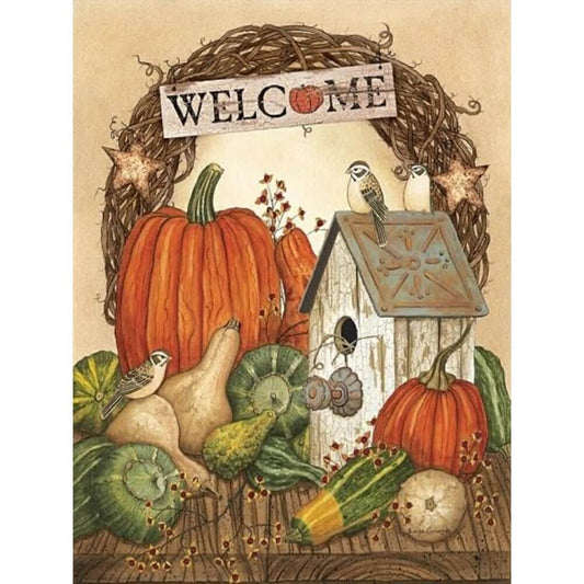 Diamond Painting - Full Round / Square - Thanksgiving Harvest Welcome