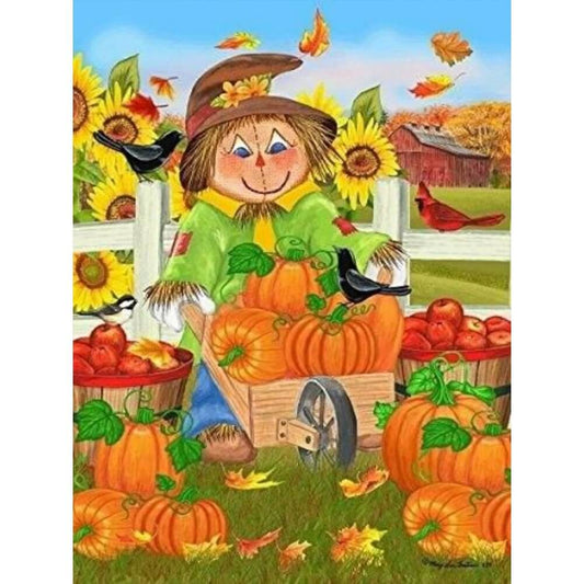 thanksgiving harvest scarecrow diamond painting
