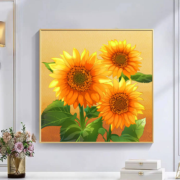 Three Sunflowers 5D DIY Diamond Painting
