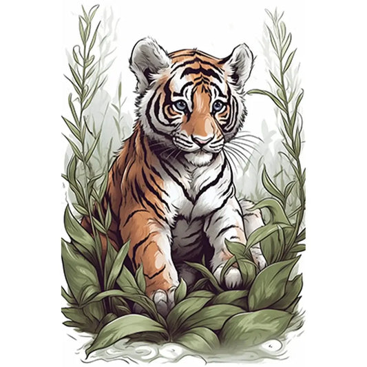 5D DIY Diamond Painting - Full Round / Square - Tiger A