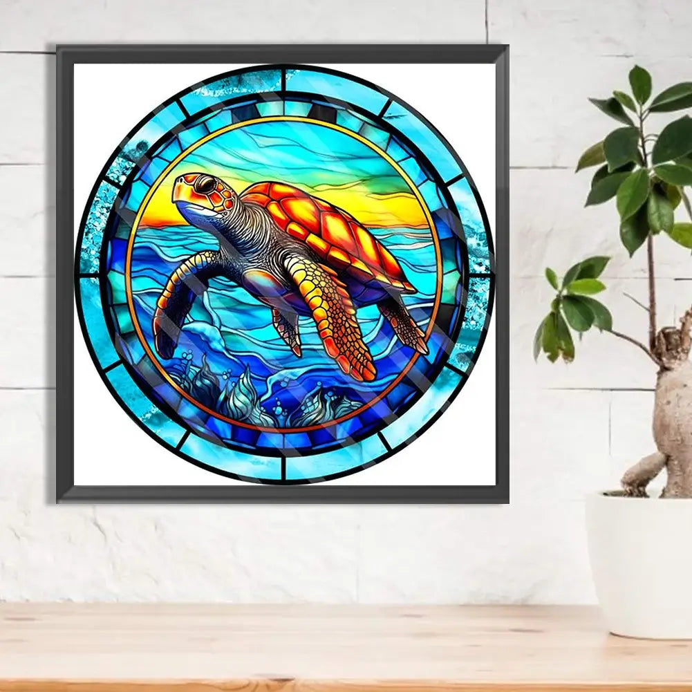 Turtles Stained Glass 5D DIY Diamond Painting