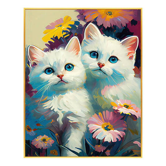Diamond Painting - Full Round / Square - Two Cats